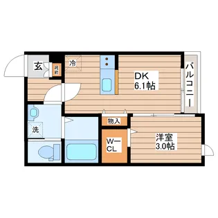【新築】ガス割第六弾 Lucente(ルチェンテ)【1階】の間取り