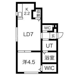 プラティーヌ月寒東【3階】の間取り