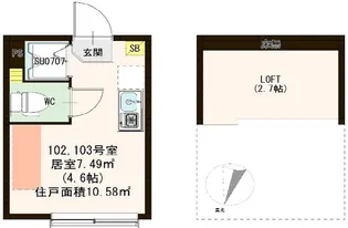 ハーモニーテラス桜台V【1階】の間取り
