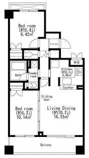レジディア世田谷弦巻【4階】の間取り