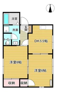 妙見ハイツ【1階】の間取り