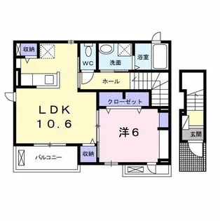 フェイバー岩堀【2階】の間取り