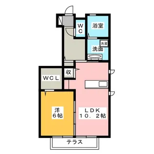ラ・フェリシス【1階】の間取り