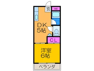 グランドール住吉【4階】の間取り