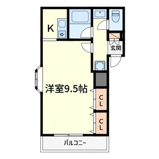 ヤマキタコーポ柳川【3階】の間取り