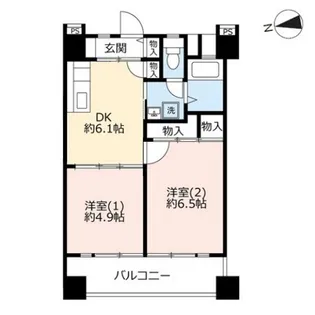 UR川口芝園【1階】の間取り