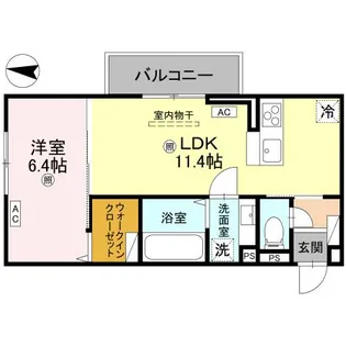 D-Regalo日光N【3階】の間取り