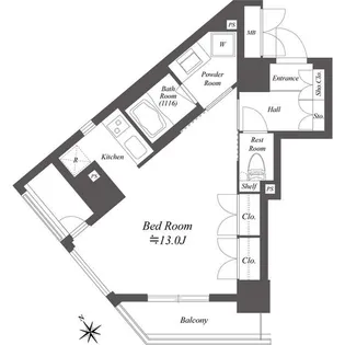 レジデンシャル目黒【2階】の間取り