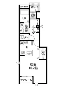 フルール ブランシュI【1階】の間取り