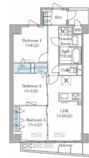 Daiwa Grace Maison 亀有【3階】の間取り
