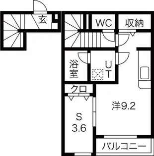 アイワテラス・アイワスクエア【2階】の間取り