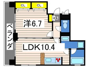 Tertre Rouge【8階】の間取り