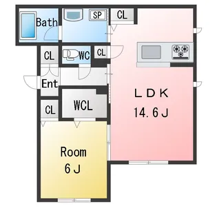 ニューヴィレッジ【1階】の間取り