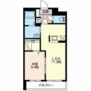 ハーモニアス【1階】の間取り