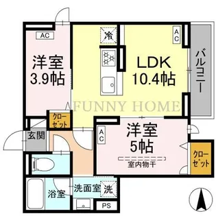 セレスティア上北沢【2階】の間取り