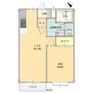 エルディムSUTO B【2階】の間取り
