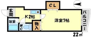 ハイツ大林【1階】の間取り