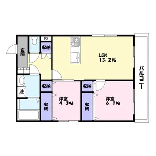 ミライテラス【2階】の間取り