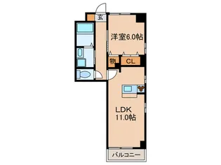 ベ-ス・ブリッジ【4階】の間取り