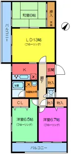 ニックハイム上星川【2階】の間取り