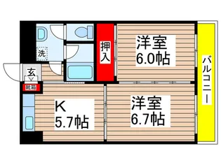エステートマリン【3階】の間取り