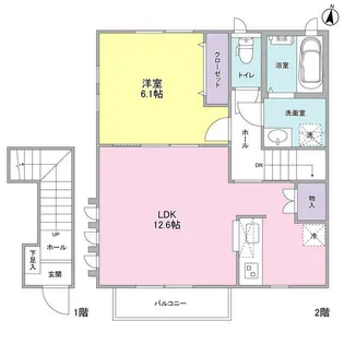 ハルシオンプレイスG棟【1階】の間取り
