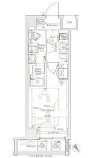 ヴァローレクオリタ池袋【3階】の間取り