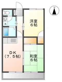 さつきハイツB【1階】の間取り