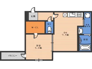 フジパレス桑津III番館【2階】の間取り
