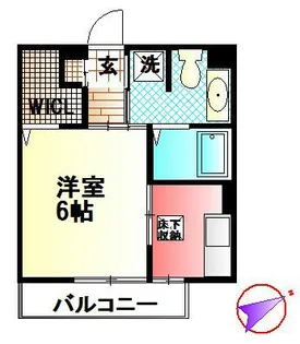 グランモア柳川A【2階】の間取り