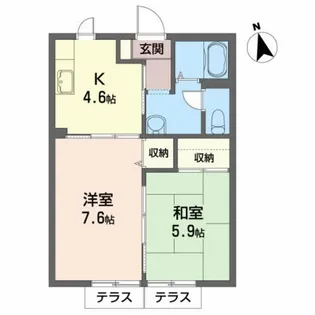 ディアスノザワ【1階】の間取り