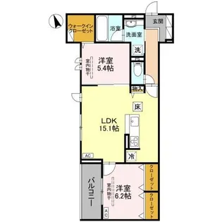 TORISIAS 東城南 A A【1階】の間取り