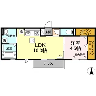ルミエール【1階】の間取り