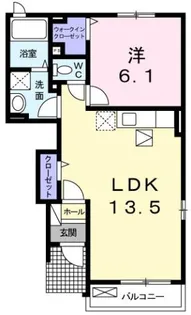 ガーデンヒルズB【1階】の間取り