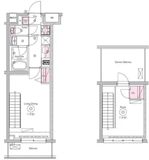 リテラス川崎ウエスト【3階】の間取り