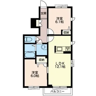 シャーメゾン新江古田【1階】の間取り