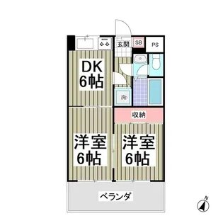 HILLSIDE東川口【5階】の間取り