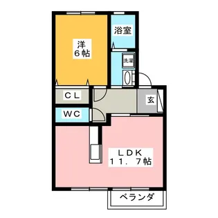 エスグレイシィ【1階】の間取り