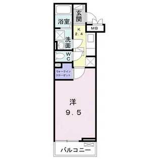 ボヌールA【1階】の間取り