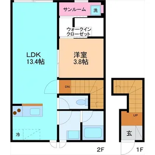 ラヴィニール【2階】の間取り
