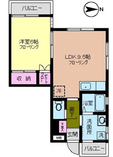 パルテール山手【2階】の間取り