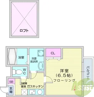 クレアフォーチュン新田【1階】の間取り