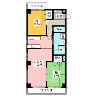 ウェーブ水越【2階】の間取り