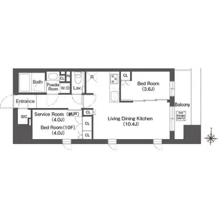 エスタート横濱高島町【3階】の間取り