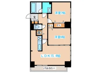 ロイヤルヒルズタワ-【2階】の間取り