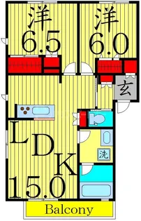 フェリスコート【1階】の間取り