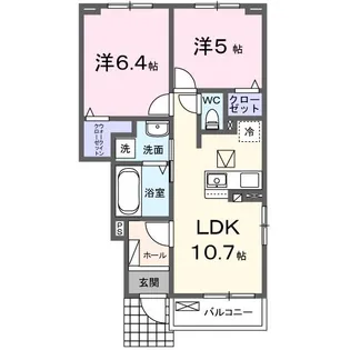 シュタインブルネン【1階】の間取り