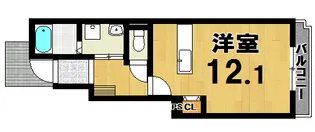 プラシード【1階】の間取り