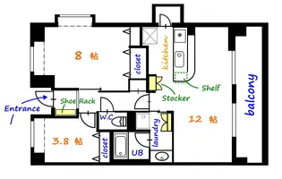 ベルメゾン【3階】の間取り