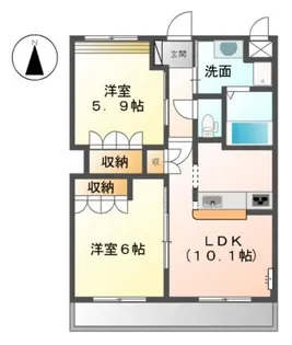 ラビエールII【2階】の間取り